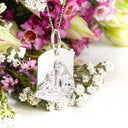 Silver Lioness and cub pendant