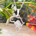 Silver Africa Protea Pendant