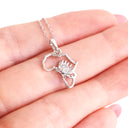 Silver Petite Map of Africa Protea Pendant