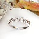 Silver paw print ring