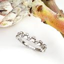 Silver paw print ring