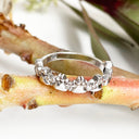 Silver paw print ring