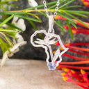 Silver tanzanite Bird of paradise Africa Pendant