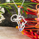 Silver tanzanite Bird of paradise Africa Pendant
