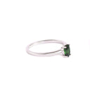 Simply Beautiful Solitaire Oval Cut Tsavorite White Gold Ring