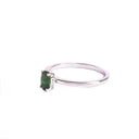 Simply Beautiful Solitaire Oval Cut Tsavorite White Gold Ring
