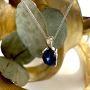 Simply Elegant Oval Sapphire White Gold Pendant