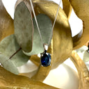Simply Elegant Oval Sapphire White Gold Pendant