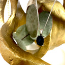 Simply Elegant Oval Sapphire White Gold Pendant