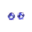 Simply Stylish Four Claw Tanzanite White Gold Studs