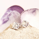 White Diamond White Gold Studs