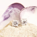 White Diamond White Gold Studs