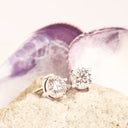 White Diamond White Gold Studs