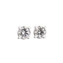 White Diamond White Gold Studs