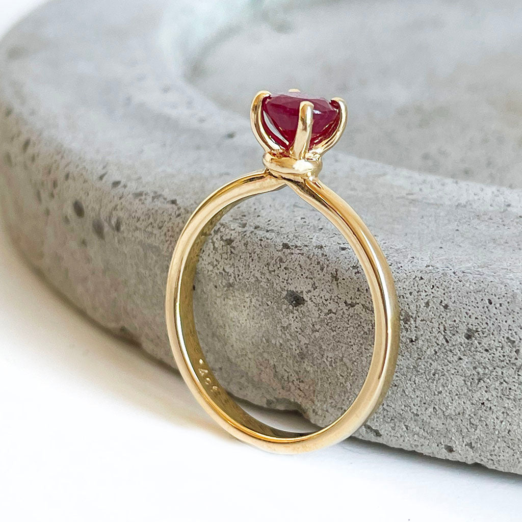 Solitaire Ruby ring