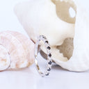 Black and White Diamond Eternity Style Stacking Ring