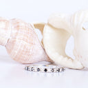 Black and White Diamond Eternity Style Stacking Ring
