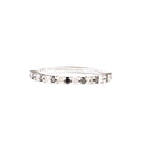Slimline Black and White Diamond Eternity Style Stacking Ring