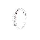 Slimline Black and White Diamond Eternity Style Stacking Ring