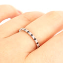 Slimline Black and White Diamond Eternity Style Stacking Ring