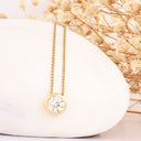 White Diamond Yellow Gold Pendant