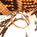 Solitaire Four Claw Round Cut Tsavorite Rose Gold Band Ring