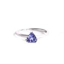 Solitaire Trilliant Cut Tanzanite White Gold Ring