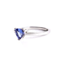 Solitaire Trilliant Cut Tanzanite White Gold Ring