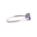 Solitaire Trilliant Cut Tanzanite White Gold Ring