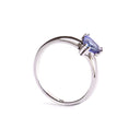 Solitaire Trilliant Cut Tanzanite White Gold Ring