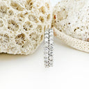 Sophisticated Double Half Eternity White Diamond White Gold Ring