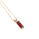 Sophisticated Watermelon Tourmaline Diamond Studded Split Bale Yellow Gold Pendant