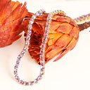 Spectacular Oval Cut Tanzanite Tennis Necklace