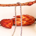 Spectacular Oval Cut Tanzanite Tennis Necklace