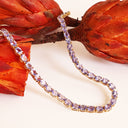 Spectacular Oval Cut Tanzanite Tennis Necklace