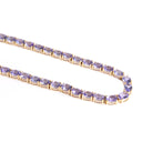 Spectacular Oval Cut Tanzanite Tennis Necklace