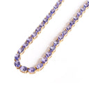 Spectacular Oval Cut Tanzanite Tennis Necklace