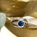 White Gold blue sapphire ring