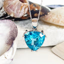 Trilliant cut Blue Topaz pendant