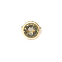 Statement Round Cut Green Amethyst Yellow Gold Ring
