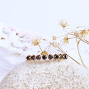 Stunning Compass Set Black Diamond Rose Gold Ring