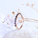Stunning Compass Set Black Diamond Rose Gold Ring