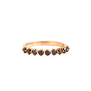 Stunning Compass Set Black Diamond Rose Gold Ring