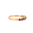 Stunning Compass Set Black Diamond Rose Gold Ring