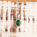 Sublime Oval Tsavorite Diamond Halo White Gold Pendant