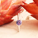 Sublime Petite Bezel Set Tanzanite White Gold Ring