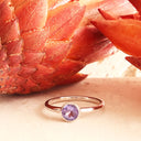 Sublime Petite Bezel Set Tanzanite White Gold Ring