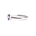 Sublime Petite Bezel Set Tanzanite White Gold Ring