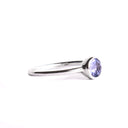 Sublime Petite Bezel Set Tanzanite White Gold Ring