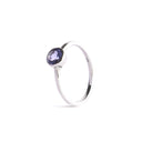 Sublime Petite Bezel Set Tanzanite White Gold Ring